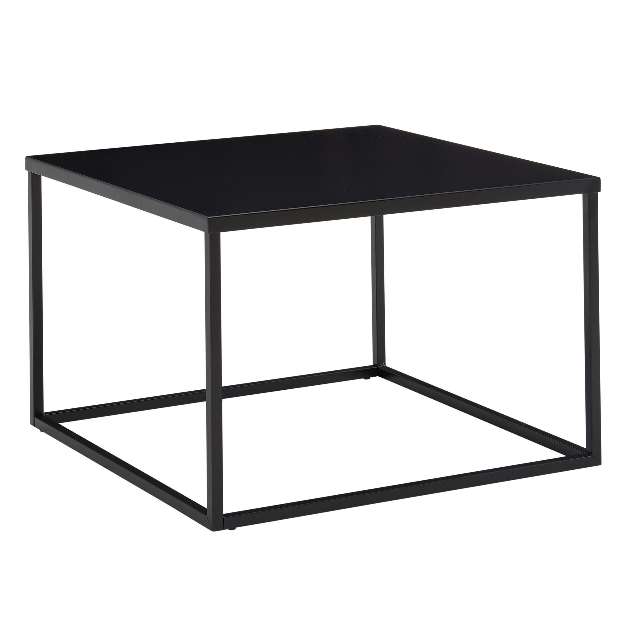 möbelando Couchtisch Cixi (B/H/T: 60x40x60 cm), aus Kompletter Tisch: lackierter Stahl in Schwarz