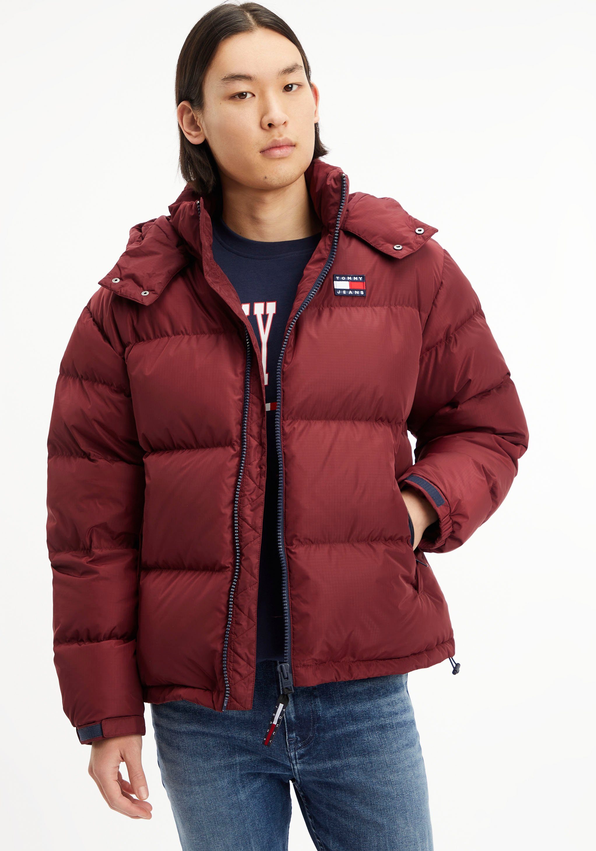 Markenlabel PUFFER mit Rouge Tommy Jeans Steppjacke TJM ALASKA Deep