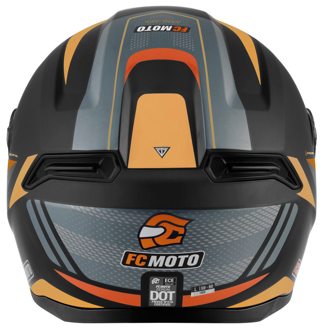 FC-Moto Motorradhelm FF114B Zeron Helm, vorbereitet für Pinlockscheibe,herausnehmbares Innenfutter