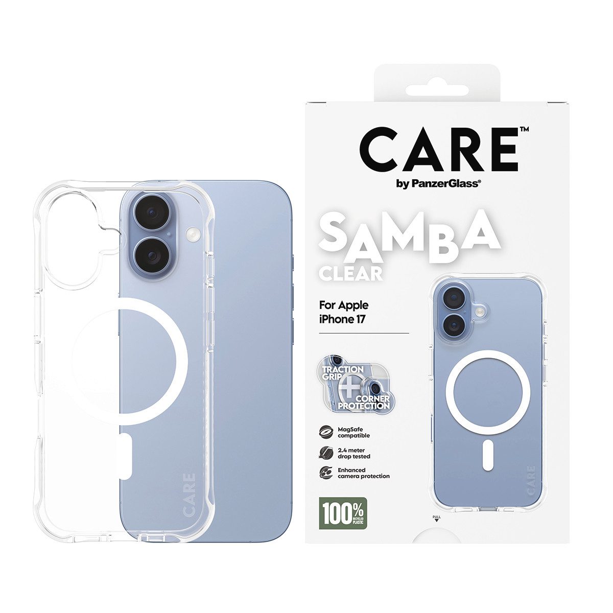 CARE by PanzerGlass Handyhülle Samba MagSafe Case für Apple iPhone 17, Backcover, Schutzhülle, Handyschutzhülle, Case, Schutzcase, stoßfest