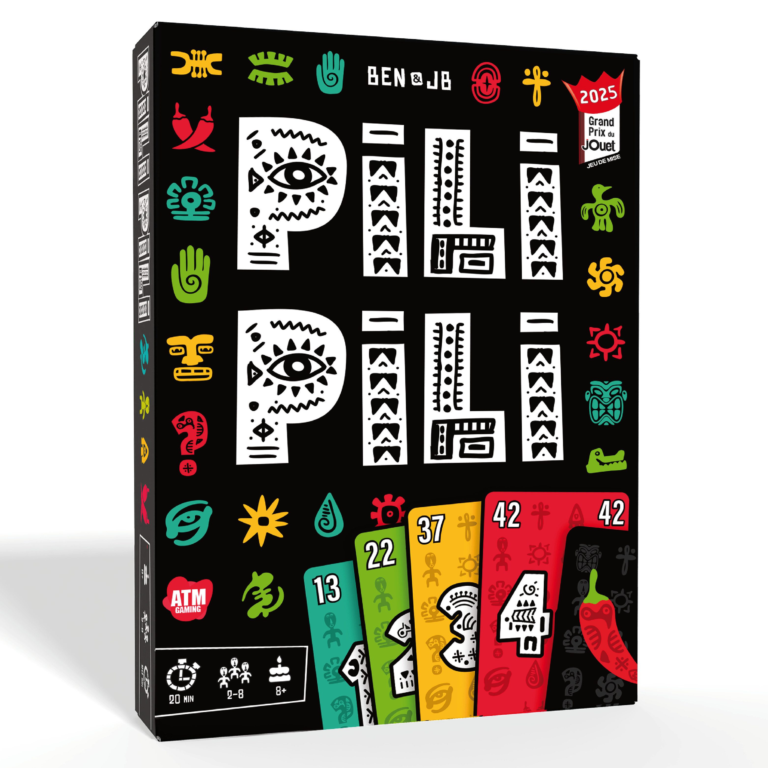 ATM GAMING Spiel Pili Pili - Das verrückte Stich-Kartenspiel, Kartenspiel, Reisespiel, Gesellschaftsspiel, Familienspiel