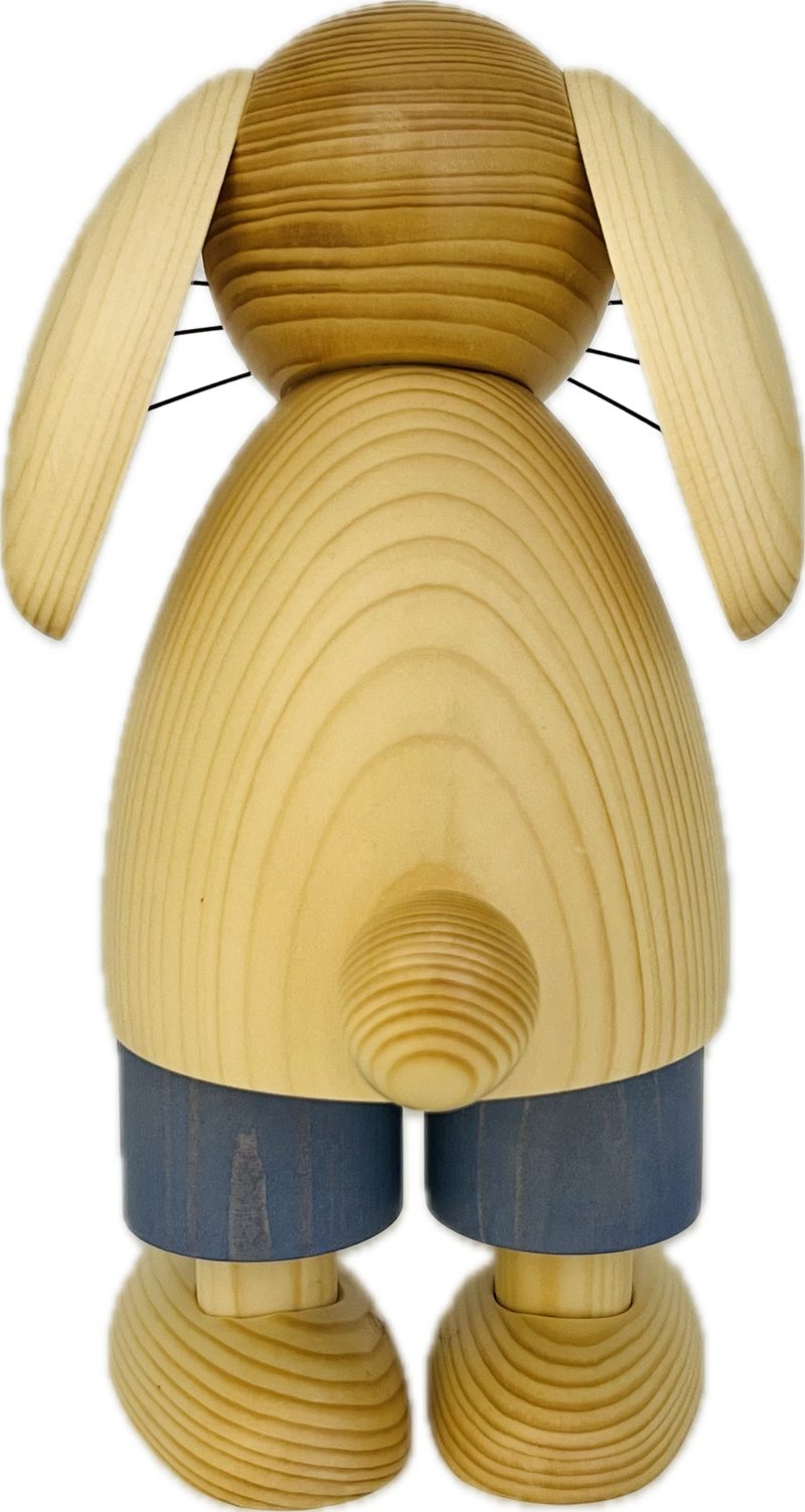 Richard Glaesser Osterhase Hase natur mit Herz 32cm groß aus Holz, Handwerkskunst original Erzgebirge