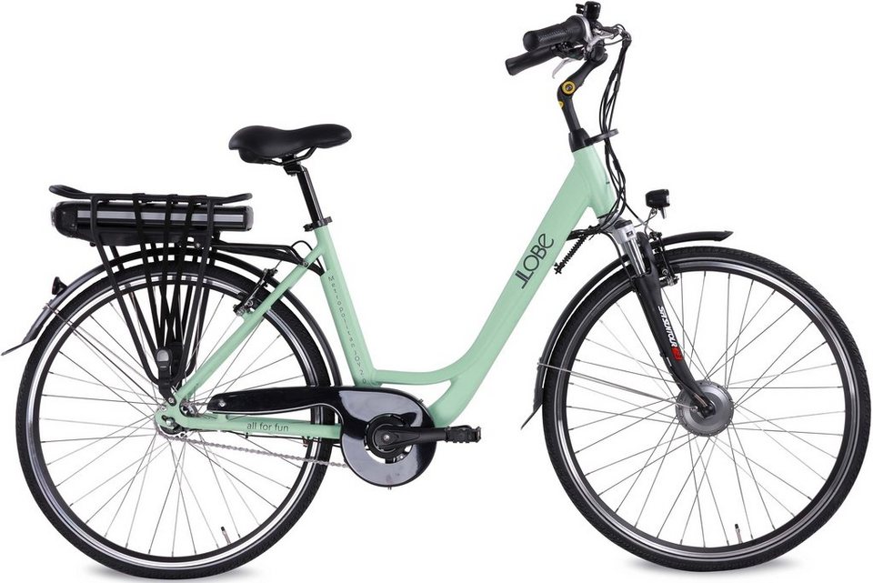 LLobe E-Bike Metropolitan JOY 2.0, 13Ah, 7 Gang Shimano, Nabenschaltung,  Frontmotor, 468 Wh Akku, 7-Gang Shimano Nexus Nabenschaltung