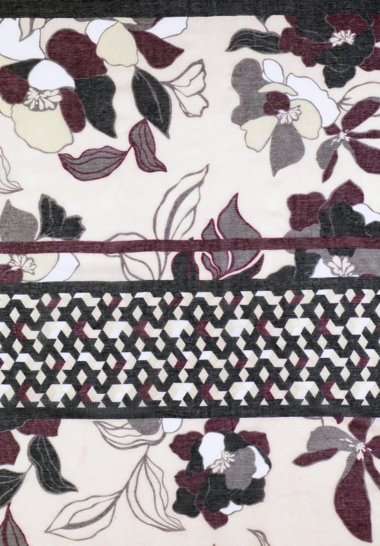 Blocking Color Modeschal Barclay Rosé/Black Blumenprint, mit Betty