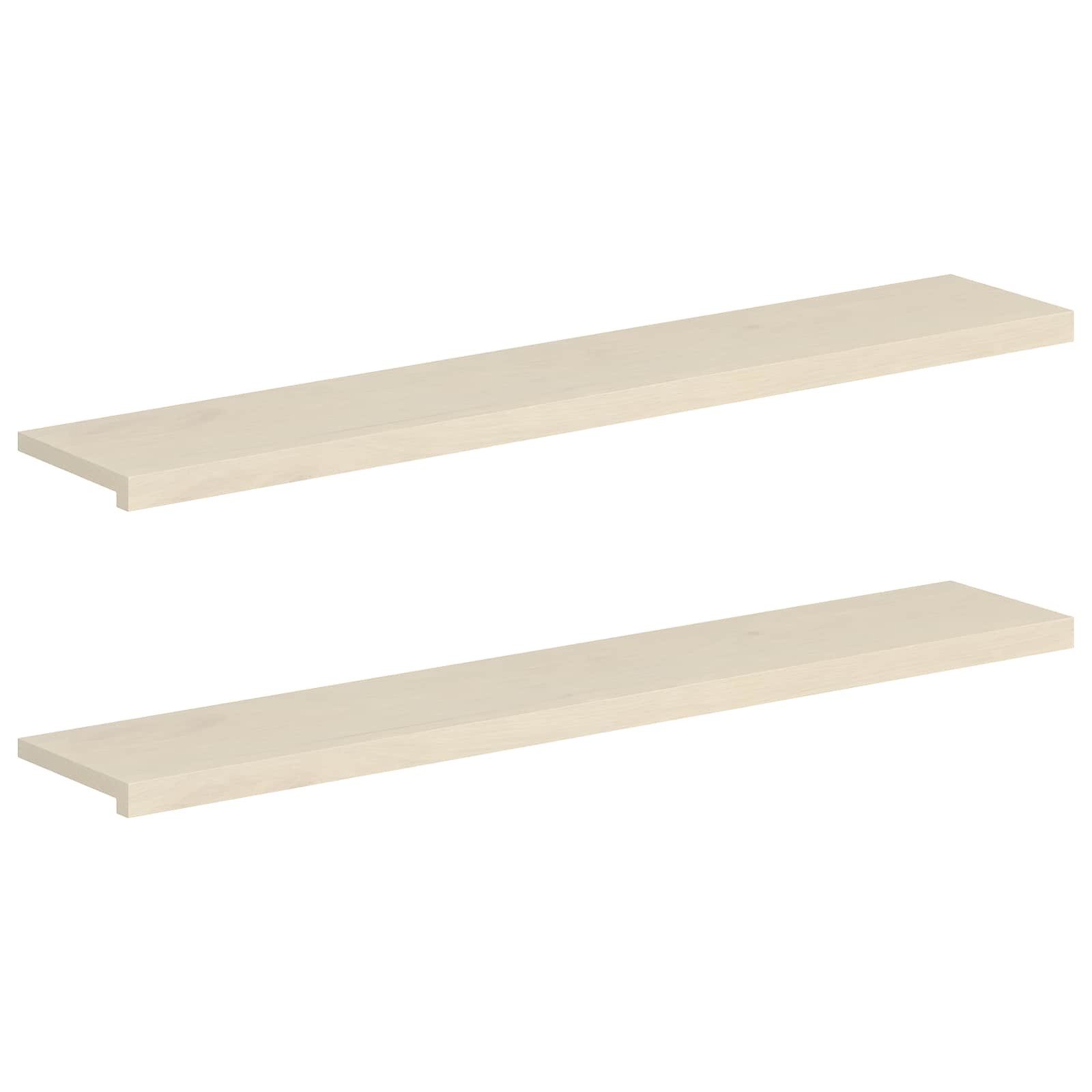 vidaXL Fensterbank 140 x 30 x 2 cm Fensterbänke 2 stk Weiß 140x30x2 cm Massivholz Eiche