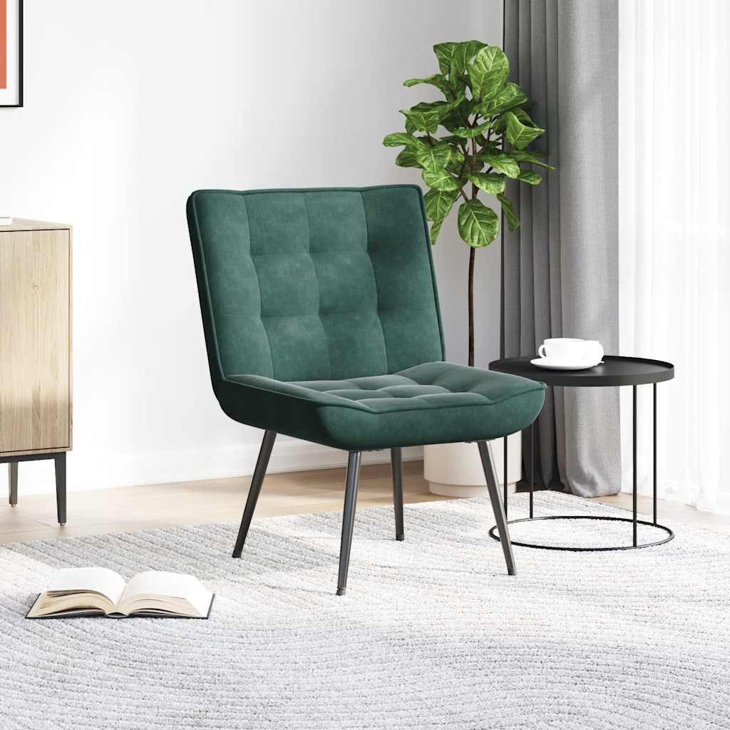 vidaXL Stuhl Relaxsessel Dunkelgrün 64x74x84 cm Samt