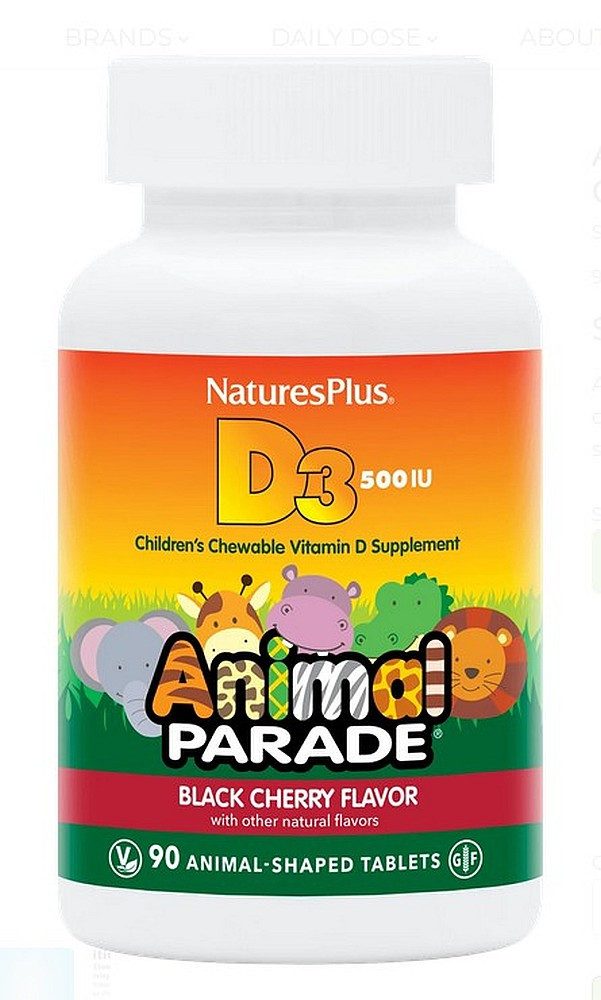 Natures Plus Natures Plus Animal Parade D3 500 IU - 90 Kautabletten Tabletten