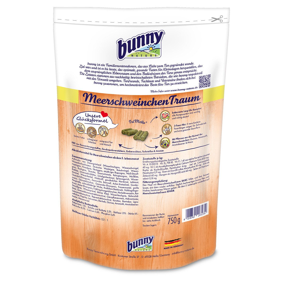 Bunny Nature MeerschweinchenTraum BASIC 750 g, für: Kleintier