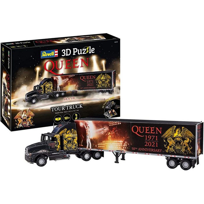 Revell® 3D-Puzzle 3D-Puzzle QUEEN Tour Truck 50th Band-Jubiläum 00230 58 6 cm ab 10 Jahren 128 Puzzleteile