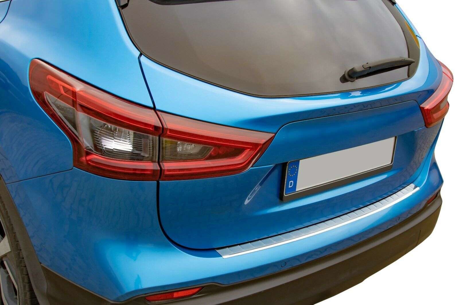 RECAMBO Ladekantenschutz für NISSAN QASHQAI II FACELIFT, ab BJ 2017 Stoßstangenschutz, V2A rostfrei, Exklusive Optik, praktischer Schutz & perfekte Passform