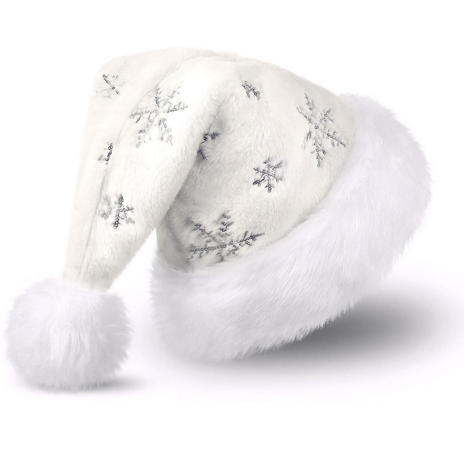 LuxusKollektion Cowboyhut Weihnachtsmütze Pailletten Schneeflocke (1-St)