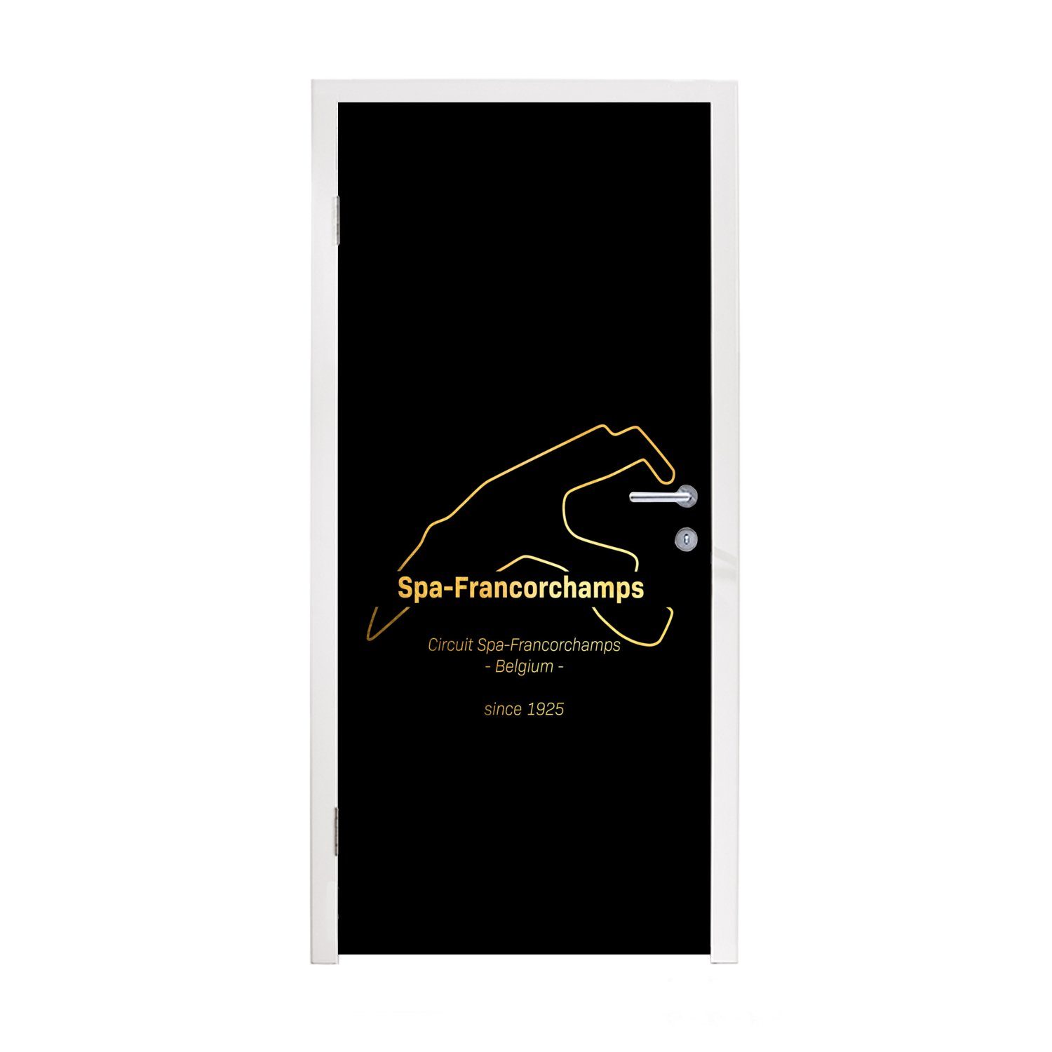 MuchoWow Türtapete Spa Francorchamps - Rennstrecke - F1, Matt, bedruckt, (1 St), Fototapete für Tür, Türaufkleber, 75x205 cm