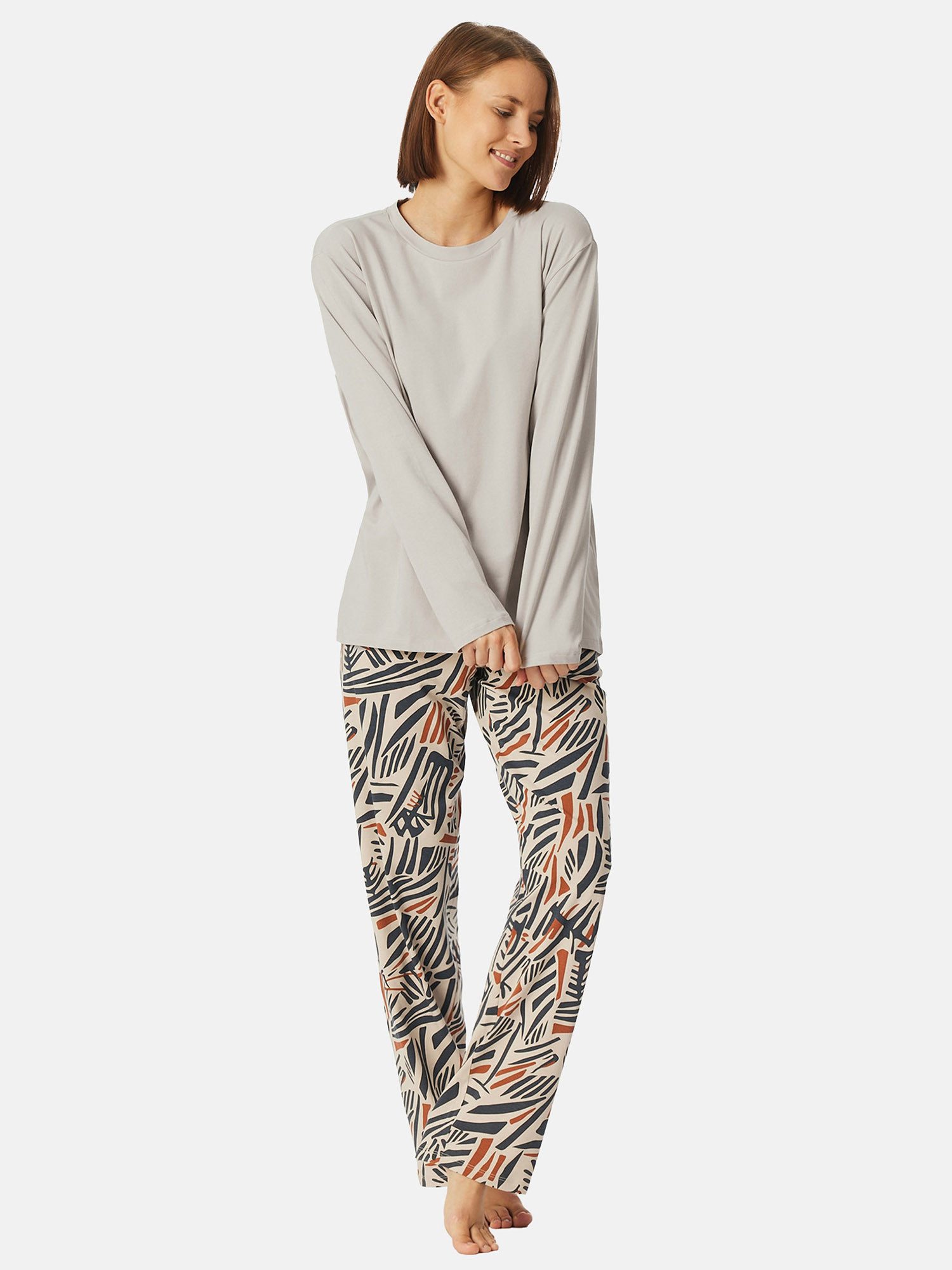 Schiesser Pyjamaoberteil Mix & Relax schlafshirt schlafmode Pyjama günstig online kaufen