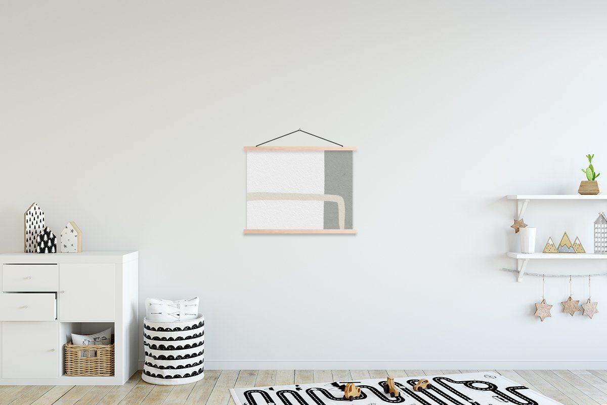 Posterleiste, (1 St), Textilposter für Bilderleiste, - Magnetisch - Wohnzimmer, Minimalismus Design, MuchoWow Abstrakt Poster