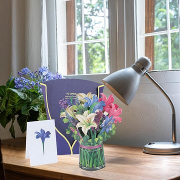 Geburtskarte Geburtstagskarte Pop up Aus Papier 30cm Blumenstrauß Grußkarte Notiz