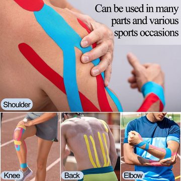 Avisto Kinesiologie-Tape Tape Kinesio-Tapes Sporttape Wasserfeste-Tape für Ihre Physiotherapie (Größe 5m x 5cm Packung mit 10 Stück, 10-St., 10-St) Sport tapes Bandage selbstklebend Wasserfest hautfreundlich