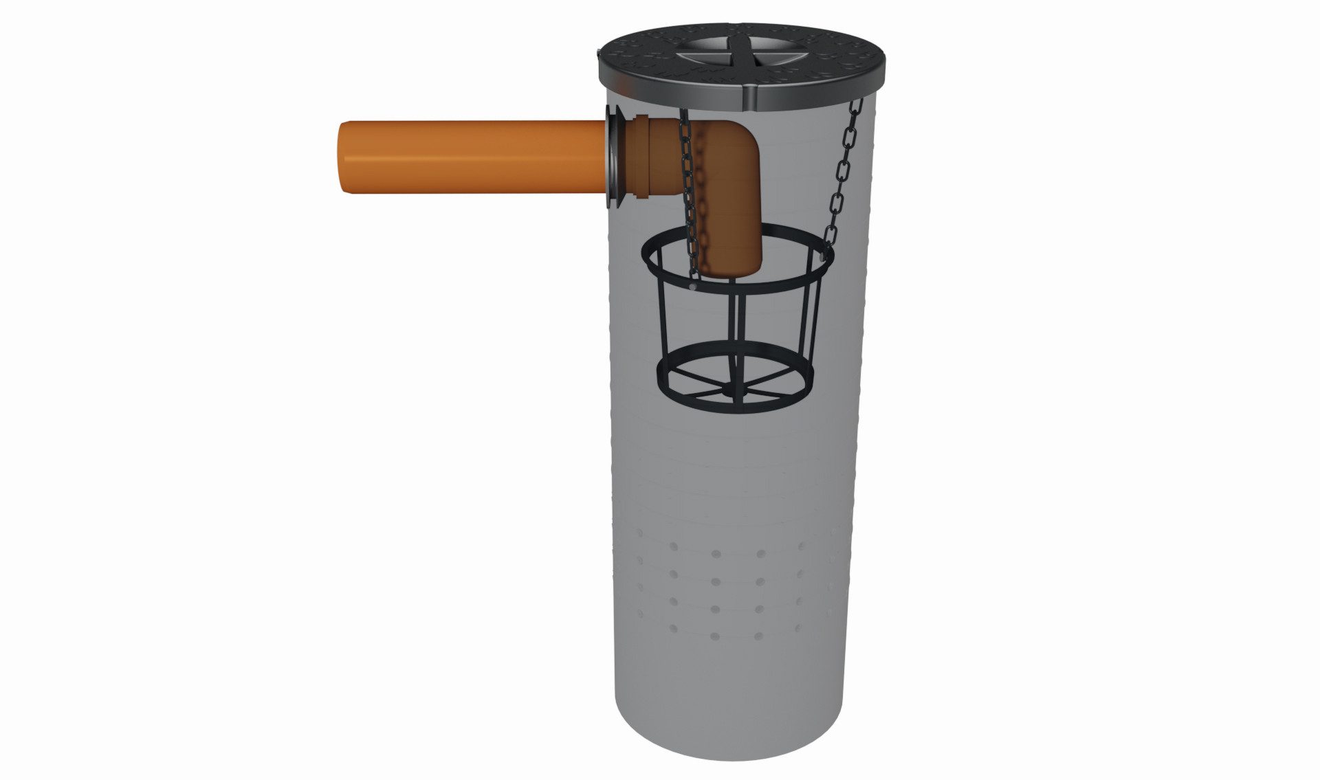GreenLife Regenrinne GreenLife Sickerschacht 140 l Gartenentwässerung Wassertank mit Sieb