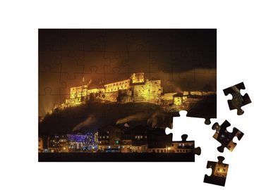 puzzleYOU Puzzle Majestätische Burg über Burghausen, 48 Puzzleteile, puzzleYOU-Kollektionen Burgen