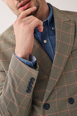 Next Baukastensakko Karierter, zweireihiger Relaxed Fit Anzug: Sakko (1-tlg)