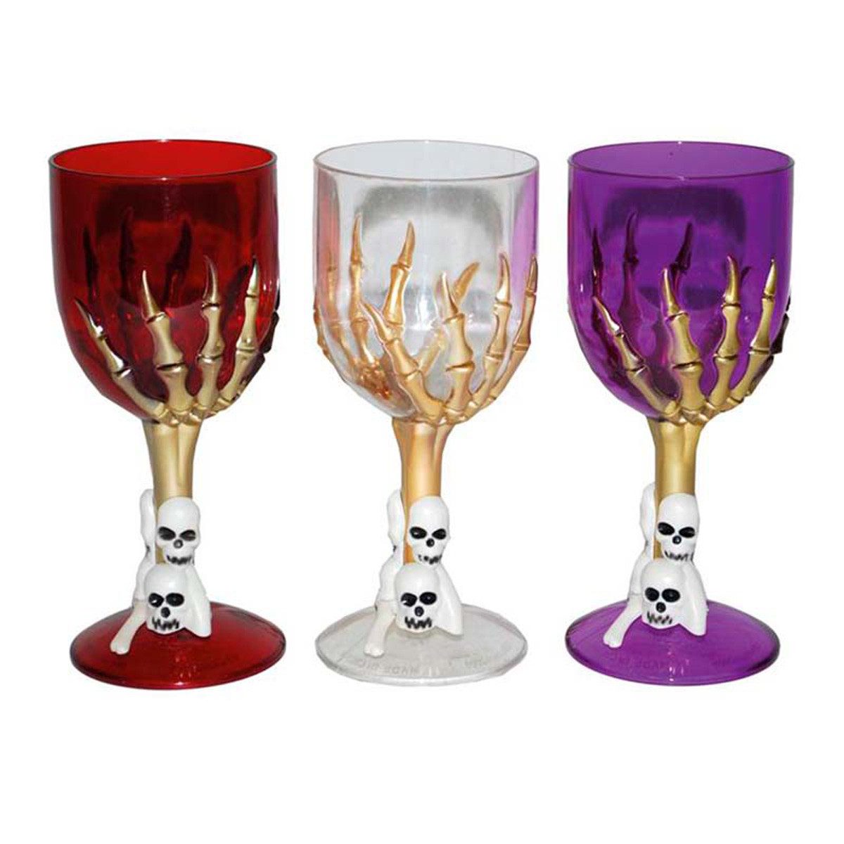 Funny Fashion Hängedekoration Weinglas Skelett 3-fach sort. günstig online kaufen