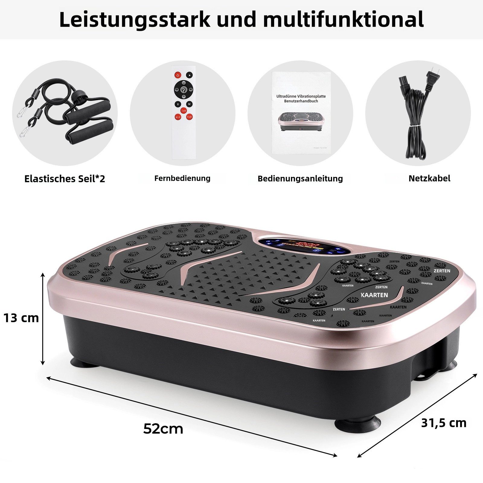 TLGREEN Vibrationsplatte 99 Stufen 5 Trainingsprogramme,Kompaktes Design, Leiser Motor, 99 Intensitätsstufen, Fitness Vibrationsboard für Zuhause, Fettverbrennung & Muskelaufbau