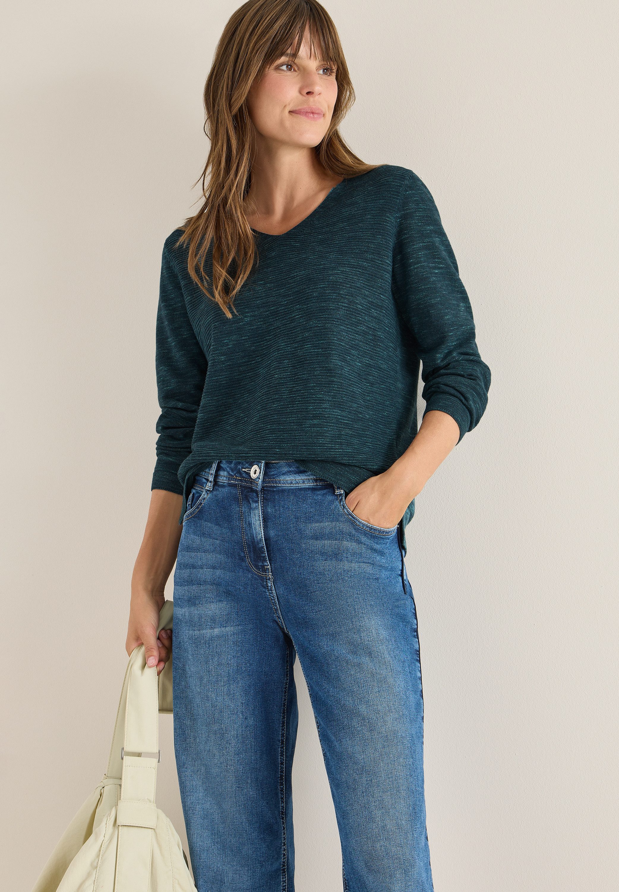 CECIL Strickpullover im Melange Look günstig online kaufen
