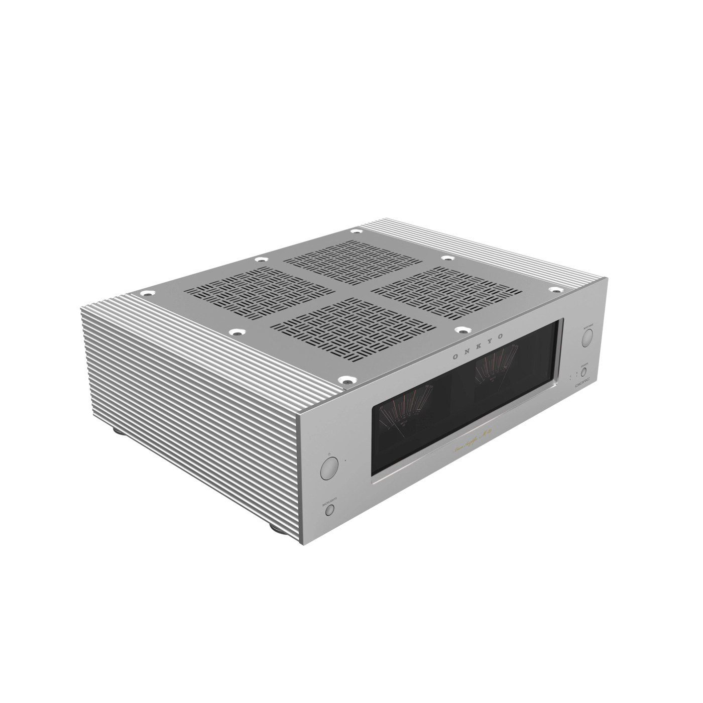 Onkyo ONKYO M-80, Power Amplifier - Leistungsverstärker - Silber Verstärker (Anzahl Kanäle: 2)