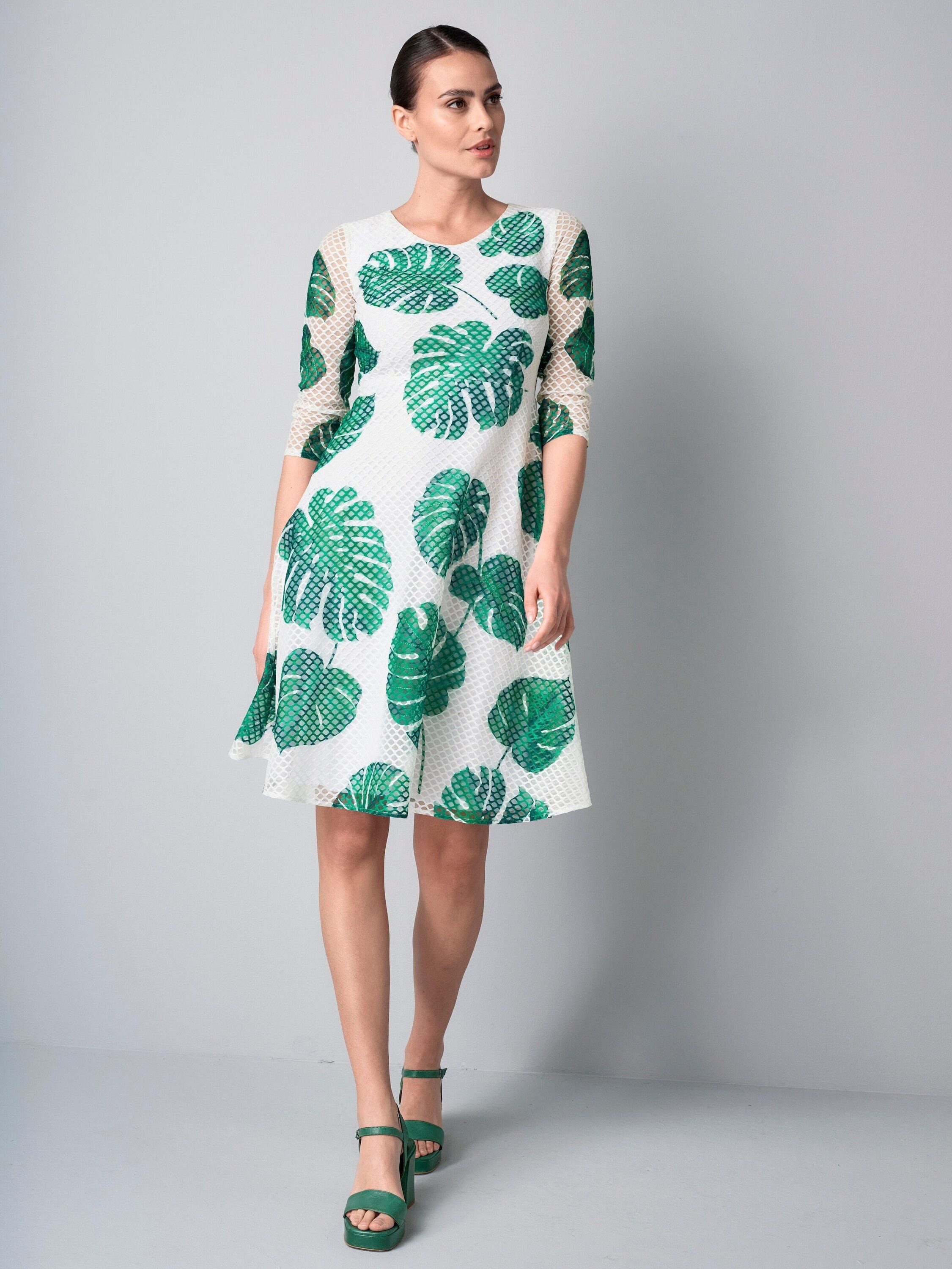 Alba Moda Druckkleid Kleid aus Lochspitze