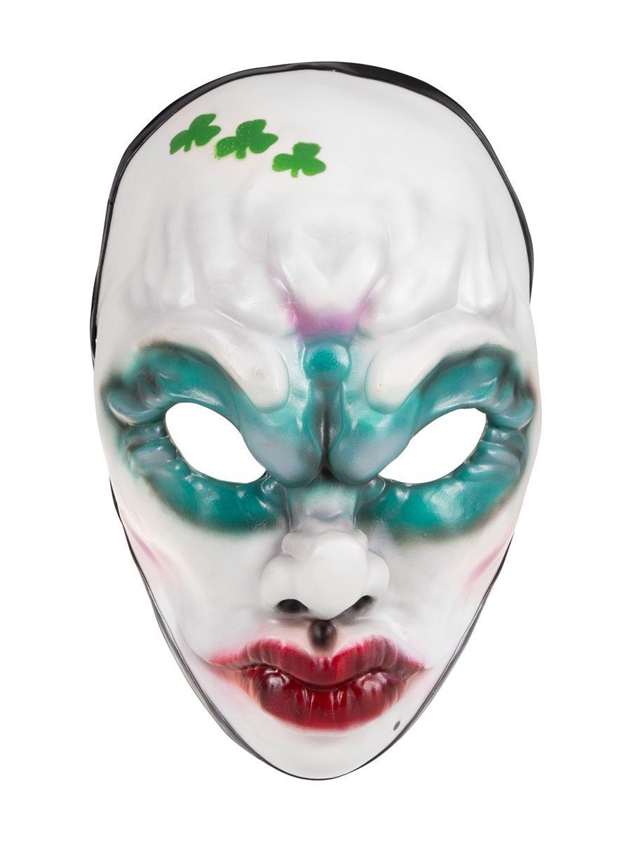 Metamorph Verkleidungsmaske Payday 2 Clover, Payday Horrorclownmake mit