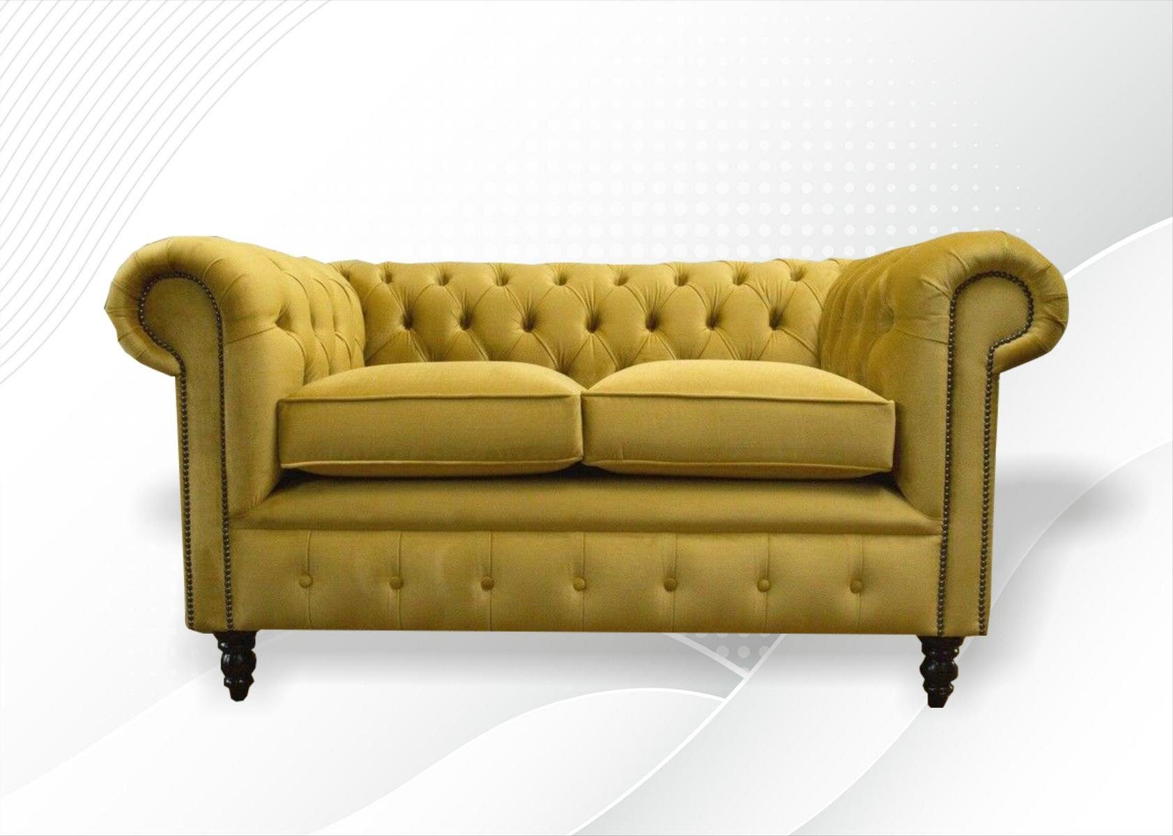 JVmoebel Chesterfield-Sofa, Chesterfield 2 Design Sitzer cm Couch 165 Sofa