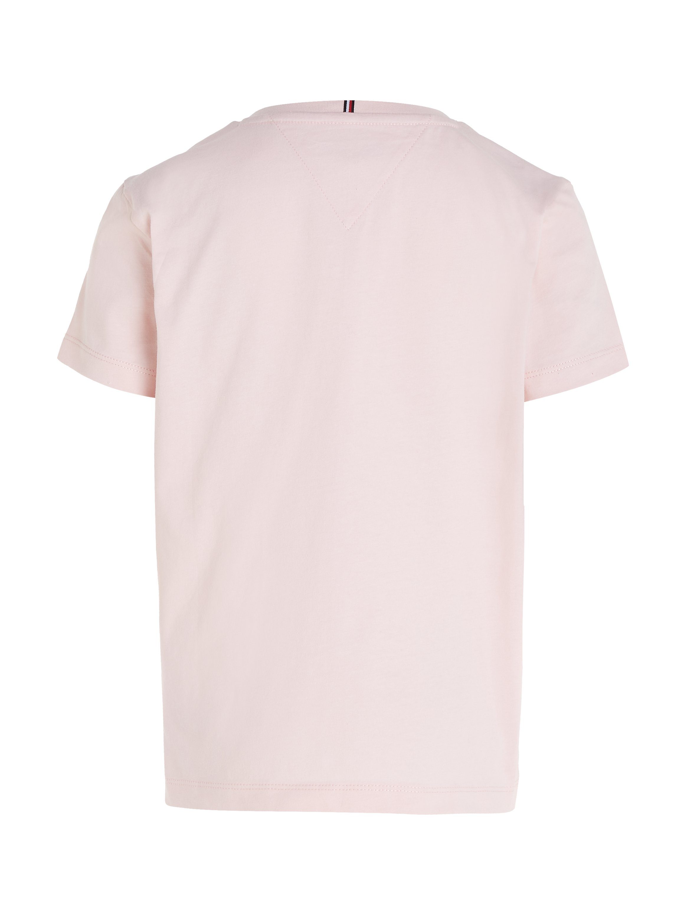 Druck TOMMY großem Tommy Whimsy mit T-Shirt Hilfiger BAGELS S/S Pink TEE