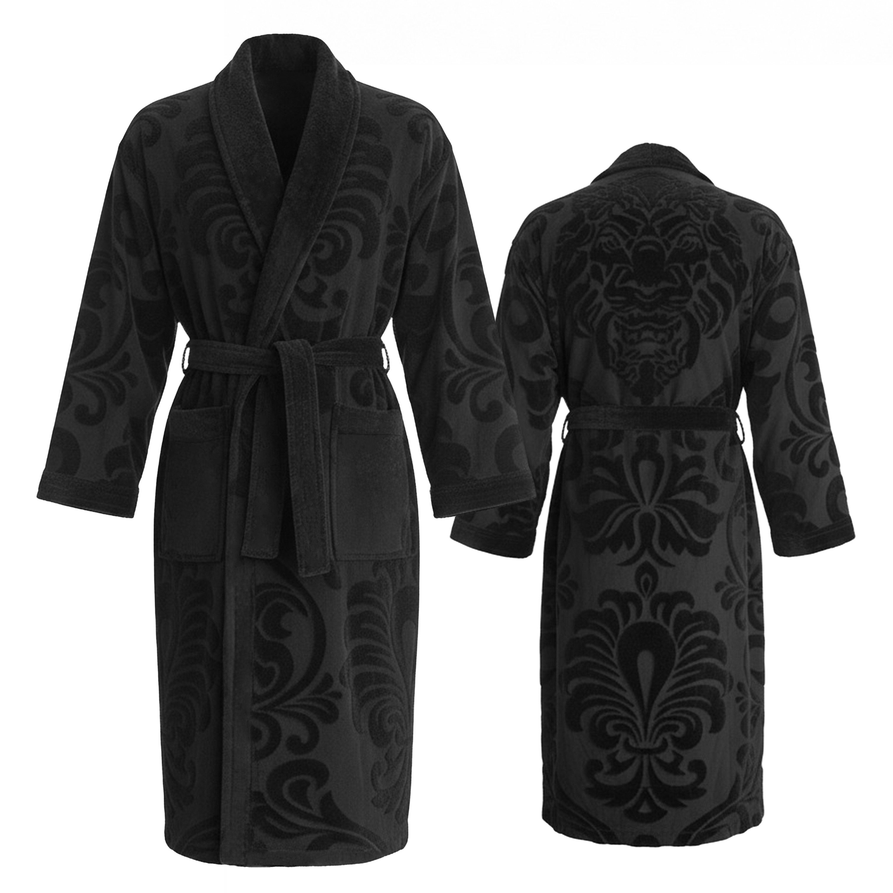 Belle Arti Bademantel Belle Arti Bademantel Velours Schwarz, 100% Baumwolle günstig online kaufen