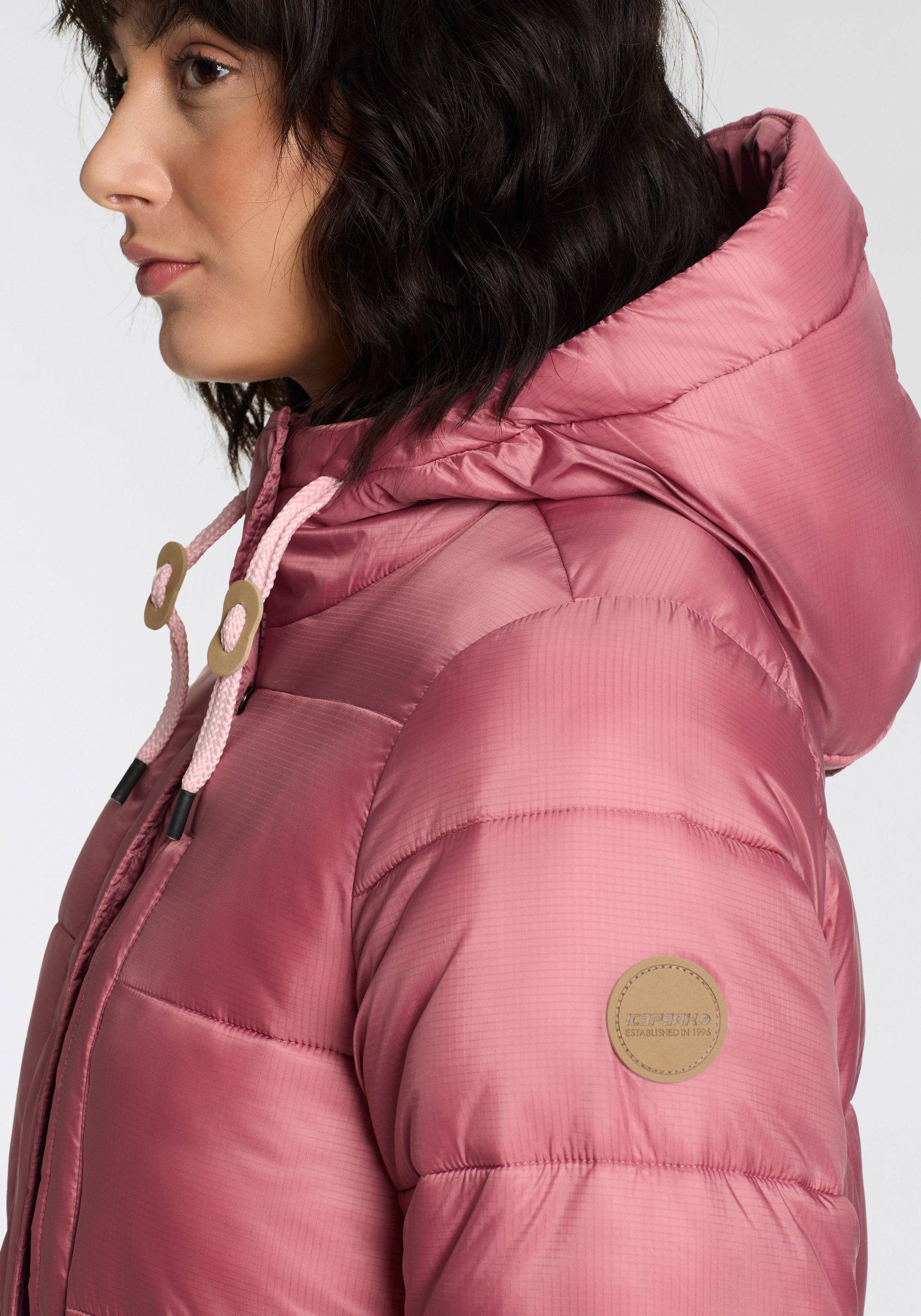 Icepeak Steppjacke D STEPPJACKE MONETTA sportlicher Stil, knitterarmes Material, aus Polyamid
