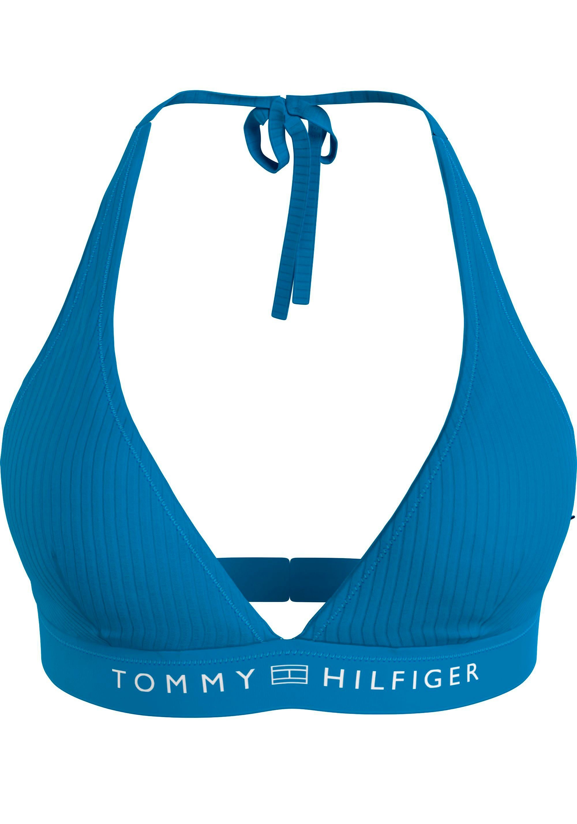 Tommy Hilfiger Swimwear Triangel-Bikini-Top TH HALTER TRIANGLE RP (EXT  SIZES), mit Tommy Hilfiger-Branding