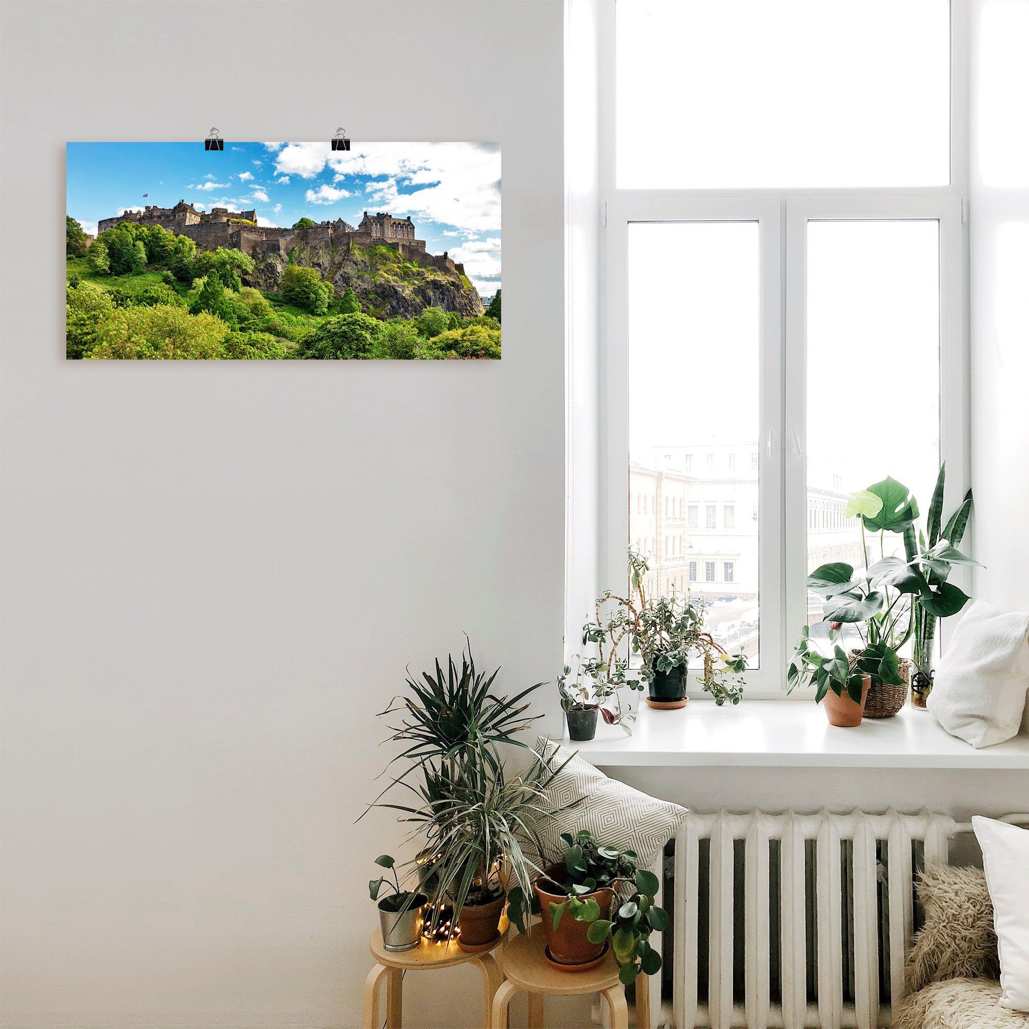 Artland Wandbild »Edinburgh Caste in Schottland«, Gebäude (1 Stück), in vielen Größen & Produktarten - Alubild / Outdoorbild für den Außenbereich, Leinwandbild, Poster, Wandaufkleber / Wandtattoo auch für Badezimmer geeignet-kaufen