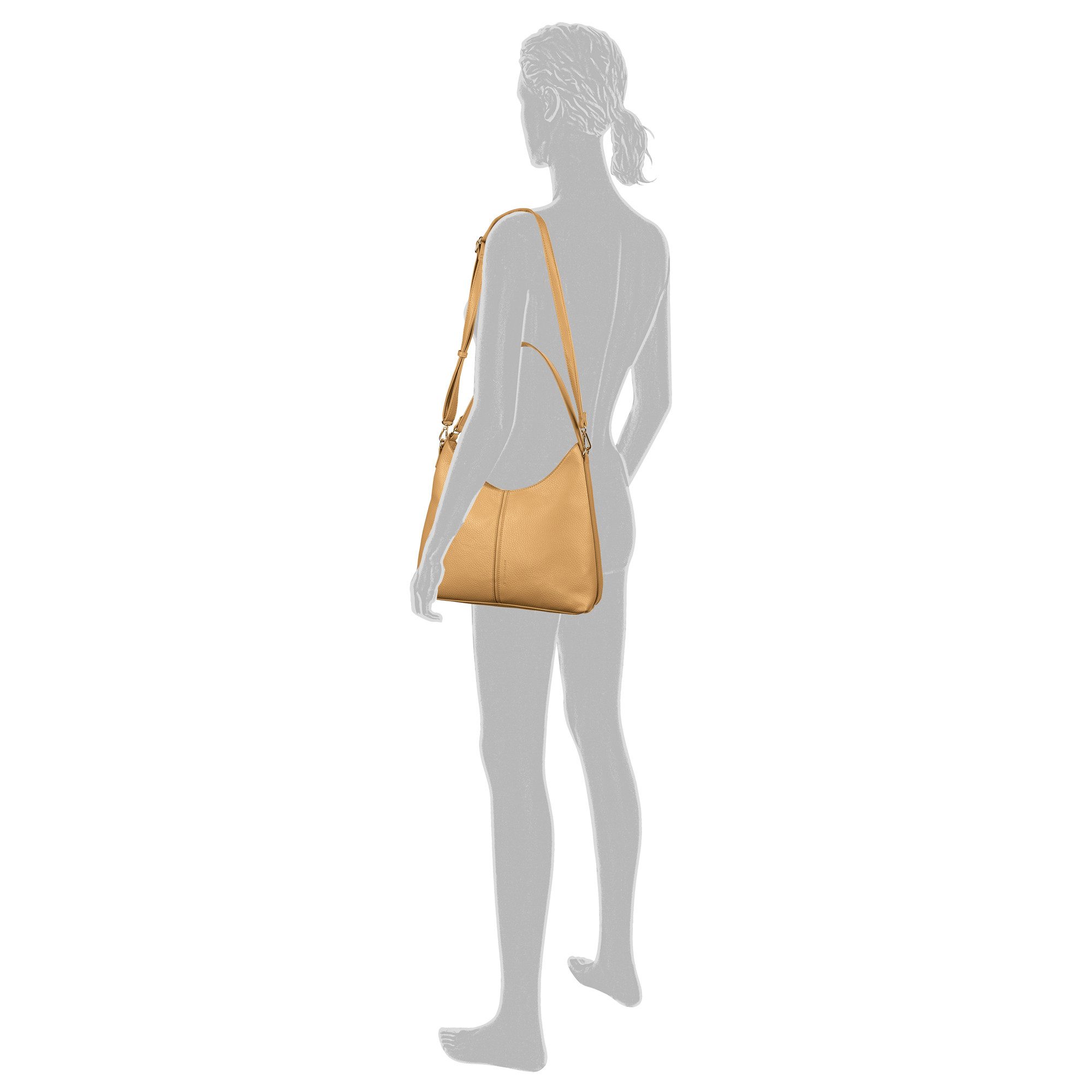 TOM TAILOR Hobo Jema, in trapezförmigen und klare Formen mit dezenten Farben