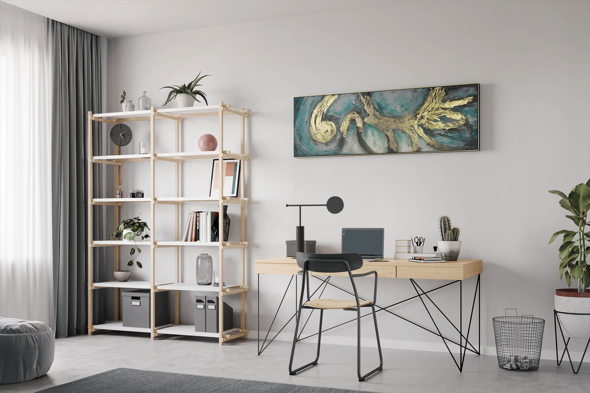 150x50 Wohnzimmer HANDGEMALT KUNSTLOFT Enigma cm, Gemälde 100% Wandbild Leinwandbild