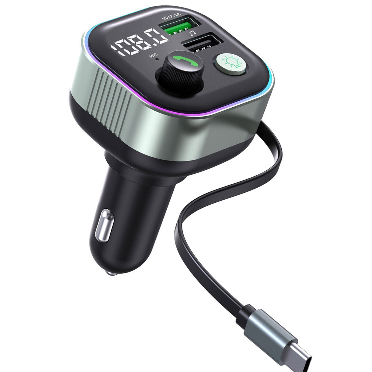 KFZ-Transmitter Bluetooth 5.4 KFZ Adapter PD 65W Schnelllade USB-Ladegerät