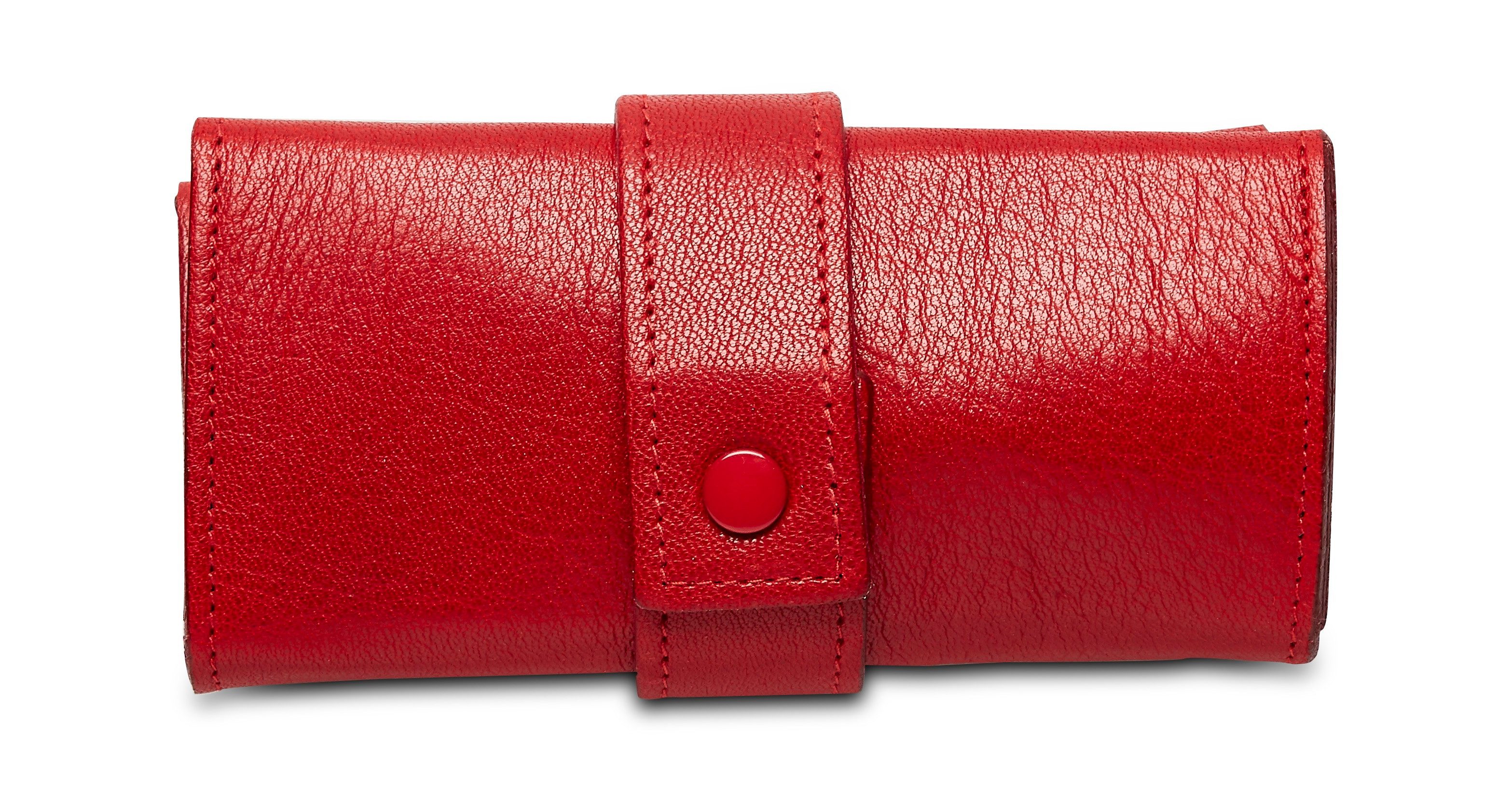 nippes Solingen Maniküre-Etui Maniküre-Set Wild Red 5-tlg. aus italienischem Rindleder, 5 tlg., rostfreier & nickelfreier Stahl