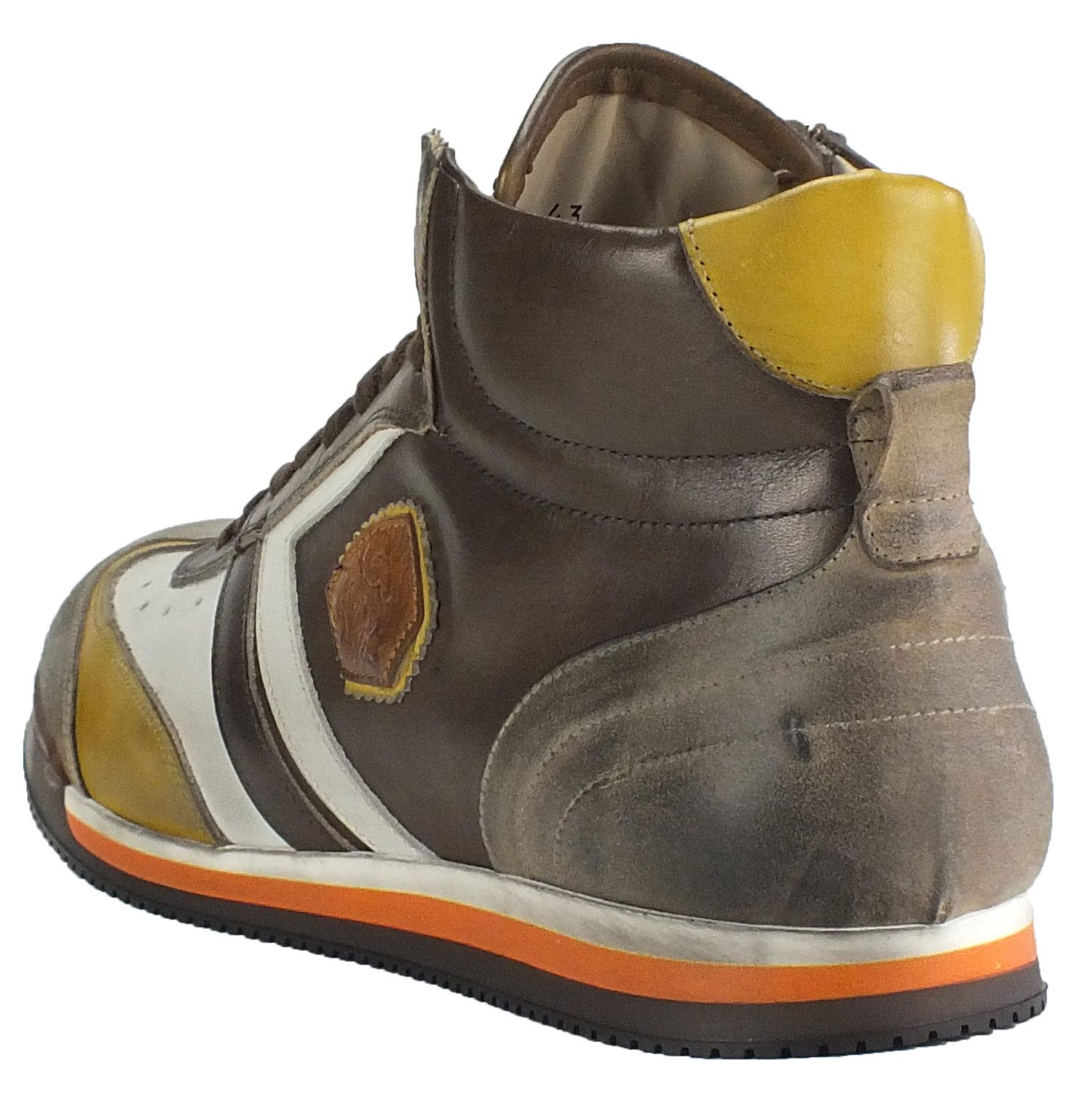 Kamo-Gutsu Herren Leder Halbschuhe Sneaker Wechselfussbett