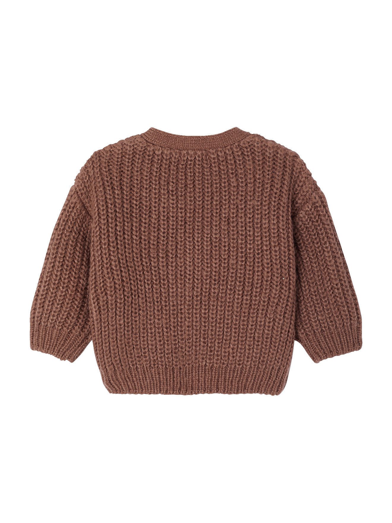 vertbaudet Strickjacke Baby Strickjacke mit V-Ausschnitt, Grobstrick – Bild 2 von 5