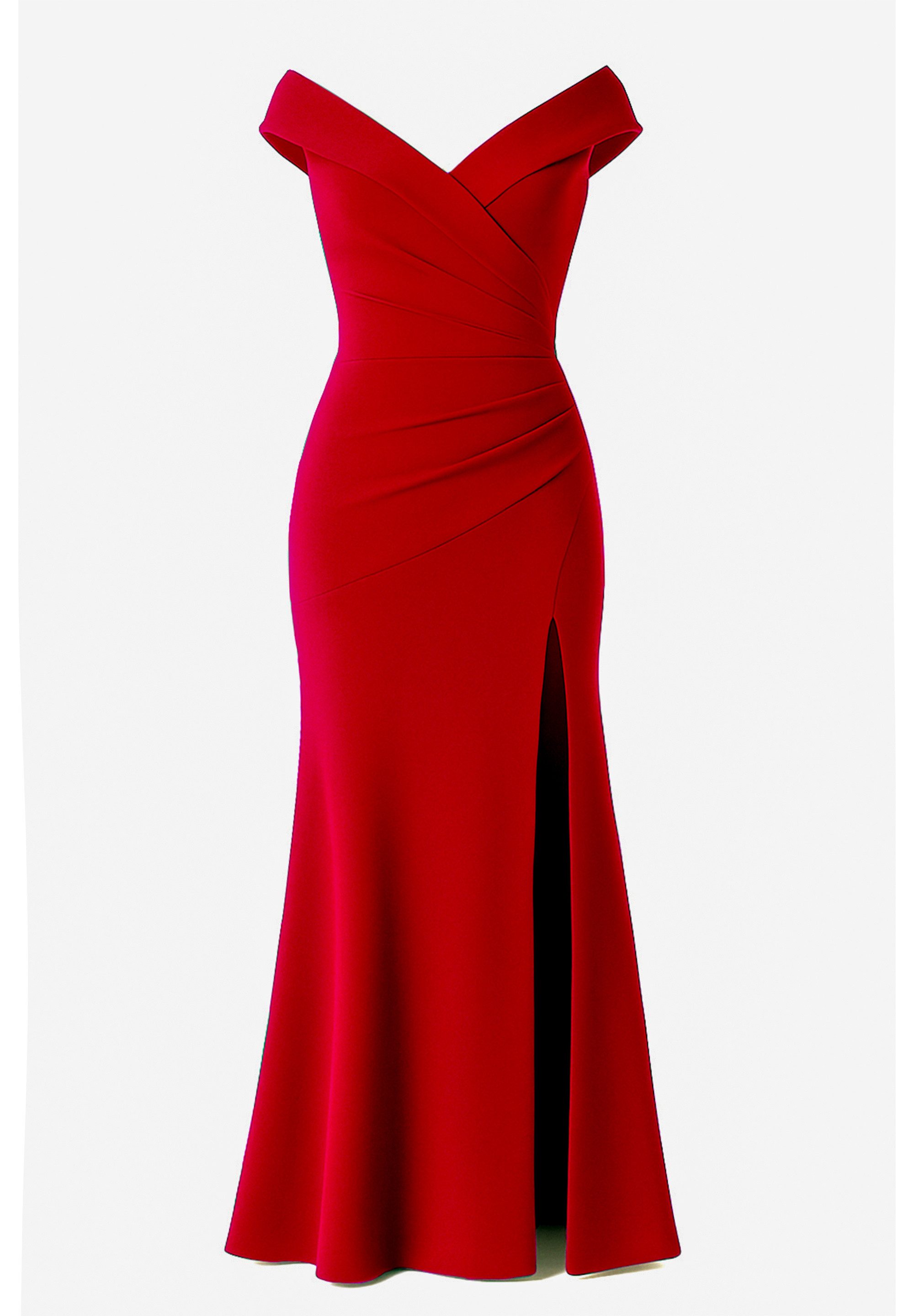 Goddiva Maxikleid Scuba Crepe Off Shoulder günstig online kaufen