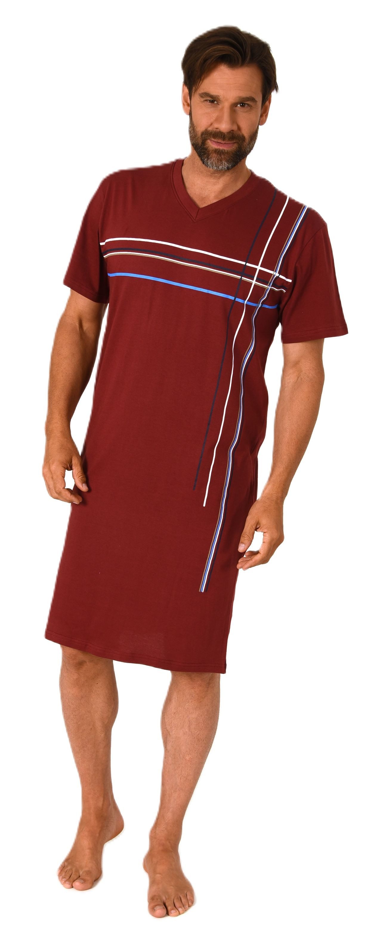 Normann Pyjama Normann Herren kurzarm Nachthemd günstig online kaufen