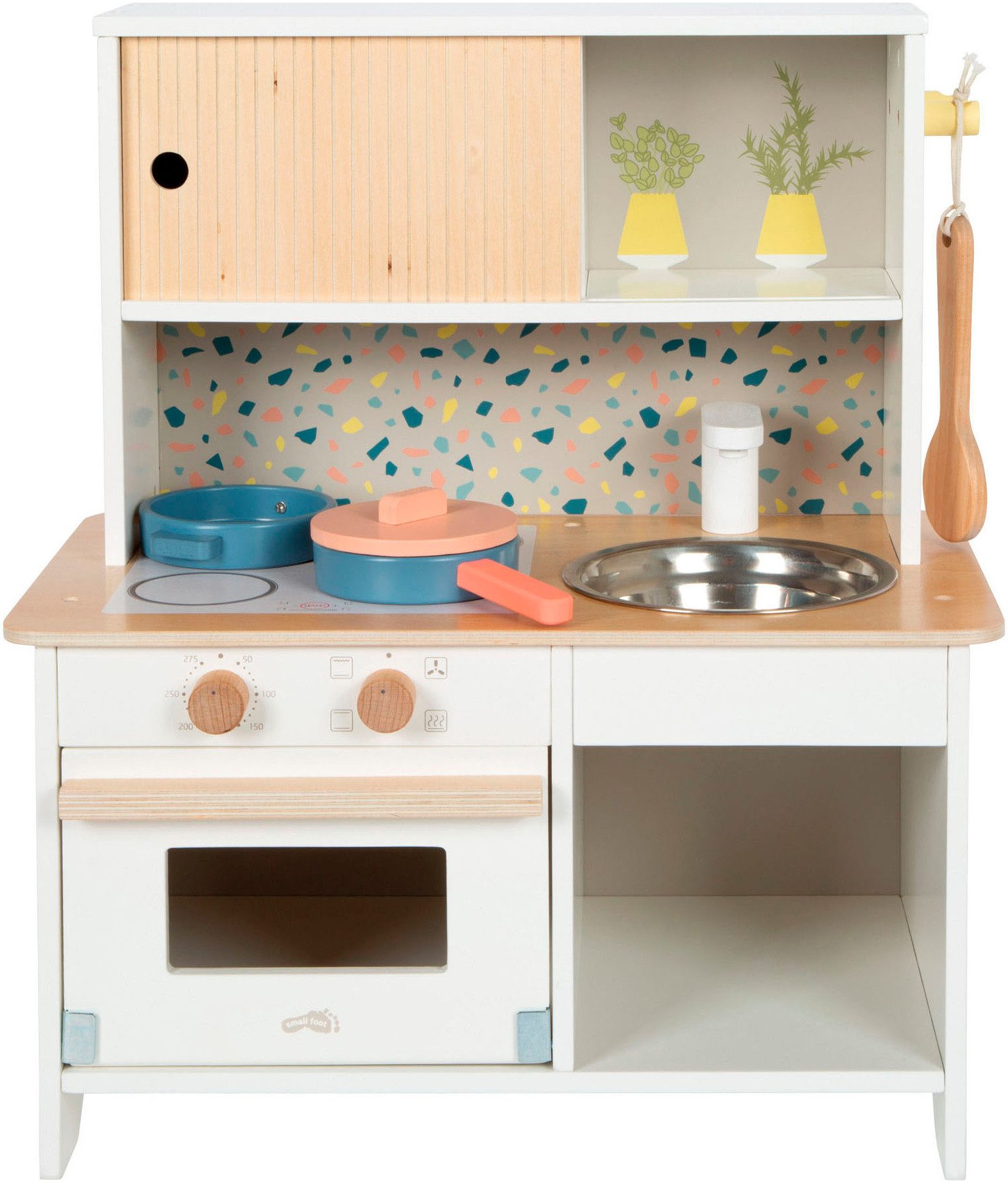 Small Foot Spielküche Kinderküche Terrazzo kompakt Holz, Metall