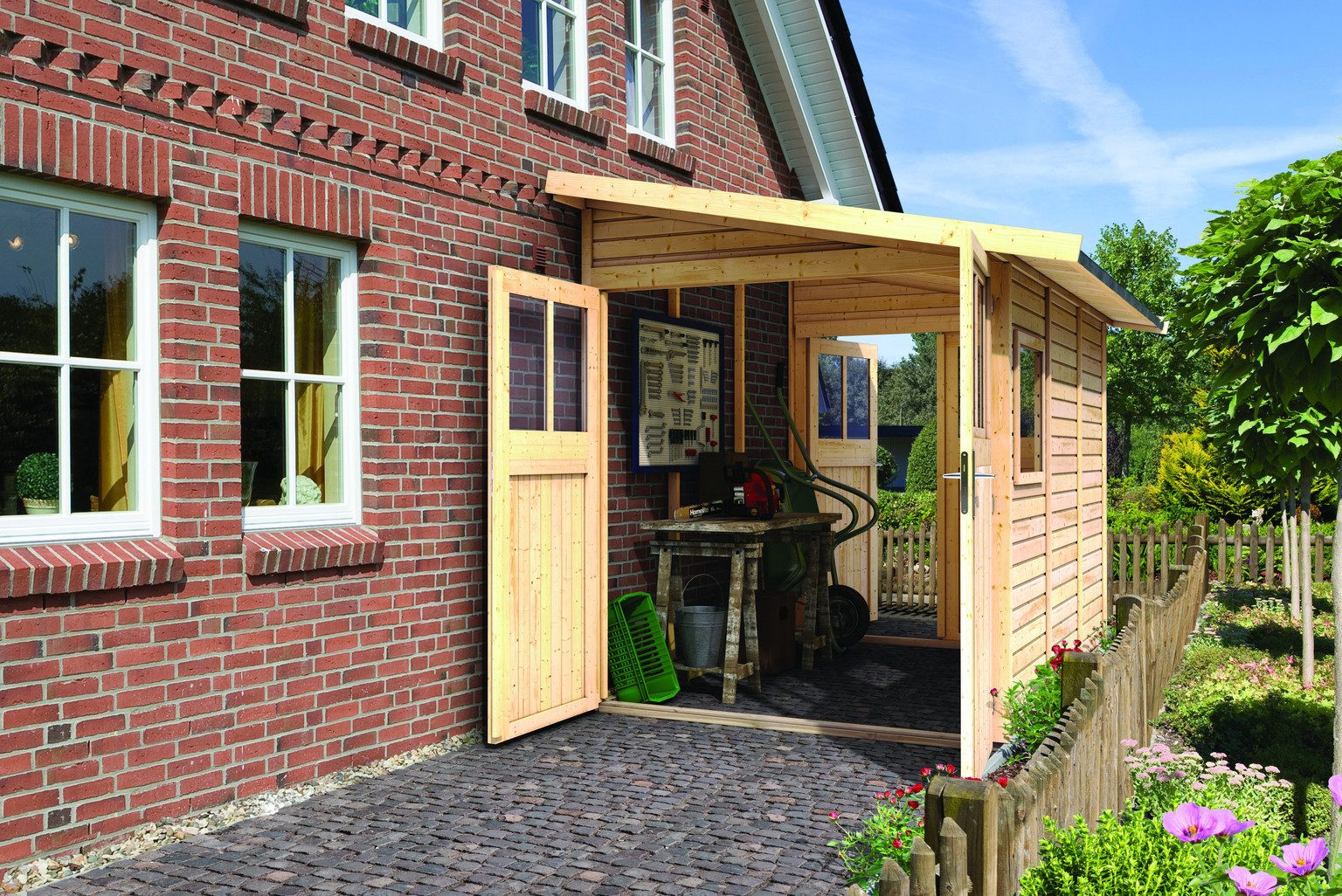 HORI Gartenhaus HORI Gartenhaus Randers, 19 mm, 181 x 268 x 230 cm, natur