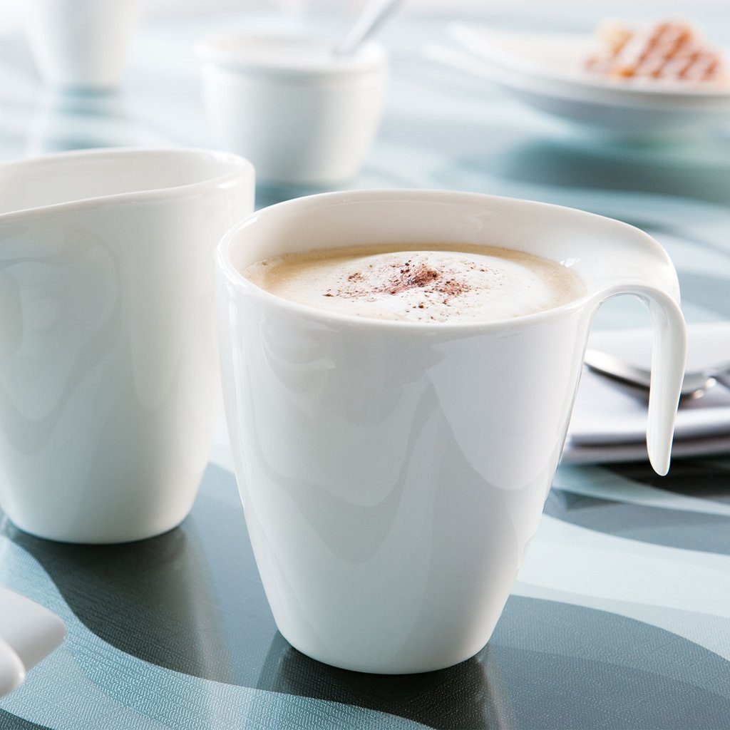 Villeroy & Boch Tasse Flow Kaffeebecher, 1-tlg., Porzellan, Premium Porcelain, mikrow.- & spülm.sicher, Made in Germany