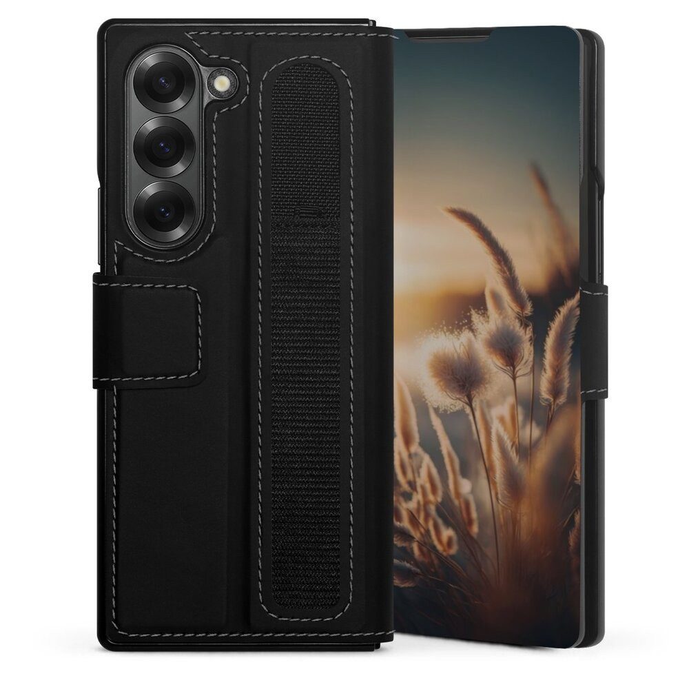 DeinDesign Handyhülle Pampasgras Sonne Natur Beautiful Back Light with AI, Samsung Galaxy Z Fold 6 Hülle Handy Flip Case Wallet Cover