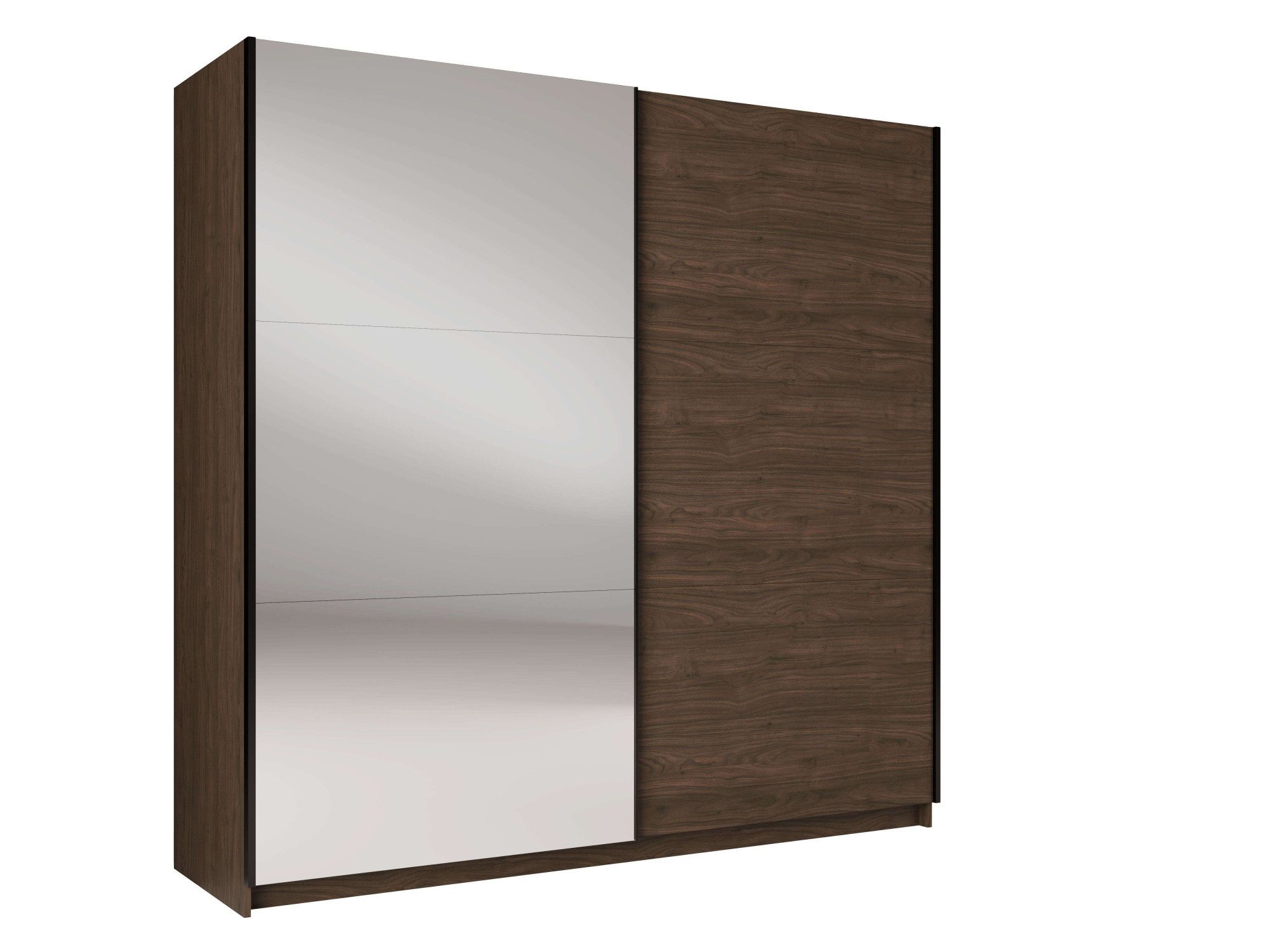 Home affaire Kleiderschrank MALOJA modern mit viel Stauraum, Fächer & Kleiderstange, Breite 200 cm Garderobe mit 2 Schiebetüren, mit Spiegel, erhältlich in 2 Farben