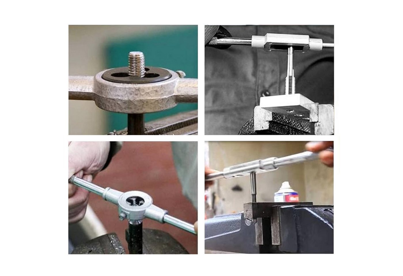 Thumbnail - OKWISH Gewindeschneider 40-teiliges Gewindebohrer Set Gewindeschneidsatz Handwerkzeugekoffer, Gewindebohrer Werkzeug, 1-...