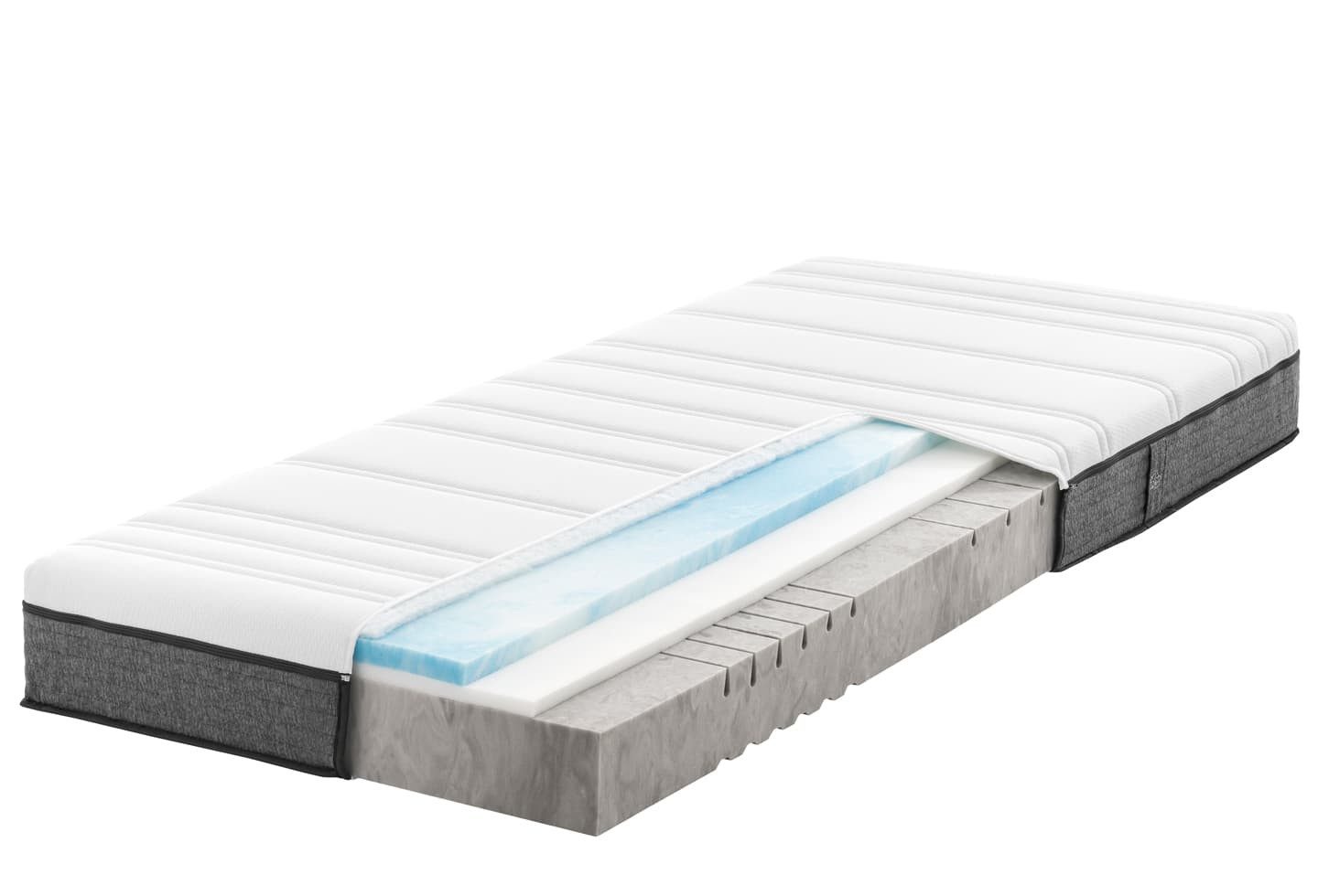 Gelschaummatratze Gelmatratze Thermo-DUO® mit RAVOTEX Funktions..., RAVENSBERGER Matratzen, 18 cm hoch, Ergonomisch, drei Schichten, 7 Zonen, Made in Germany